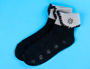 Image showing a pair of wool socks