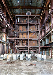 Image showing Dilapidated old boiler house