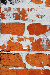 Image showing Old brick wall details