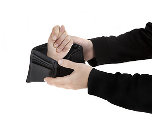 Image showing Image of the hands, wallet 