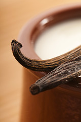 Image showing Sweet vanilla pudding dessert 