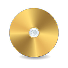 Image showing Golden compact disc