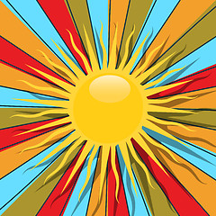 Image showing Retro sun