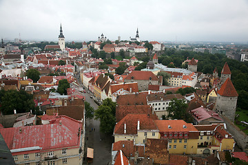 Image showing Estonia, Tallinn, Old Town. top view