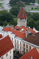 Image showing Estonia, Tallinn, Old Town. top view