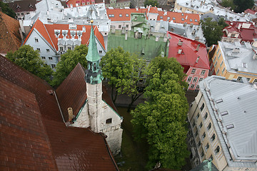 Image showing Estonia, Tallinn, Old Town. top view