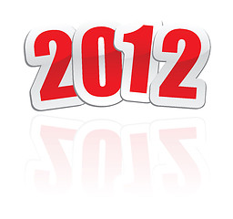 Image showing 2012 new year greetings in vector 