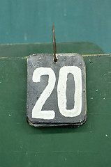 Image showing number tags, twenty