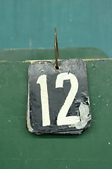 Image showing number tag, twelve