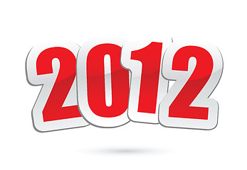 Image showing 2012 new year greetings in vector 