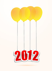 Image showing 2012 new year greetings in vector 