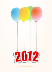 Image showing 2012 new year greetings in vector 