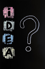 Image showing Idea with a big question mark