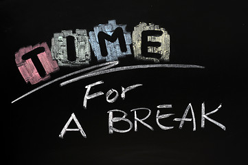 Image showing Time for a break