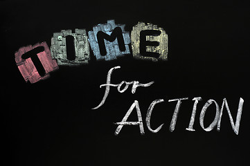 Image showing Time for action