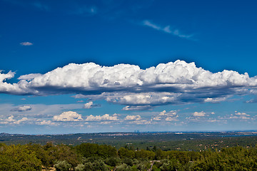 Image showing View of Madrid, Spain from San Lorenzo de El Escorial