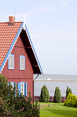 Image showing Rural living house near sea. Architectural details