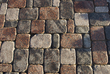 Image showing Cobbled street fragment