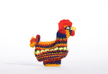 Image showing Knitted Easter chick