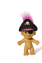 Image showing Toy pirate with hat and eye tie