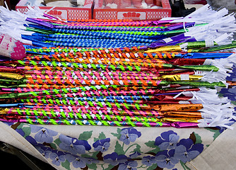 Image showing Colorful candies sold at spring fair