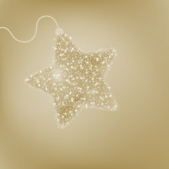 Image showing Elegant Christmas star postcard. EPS 8
