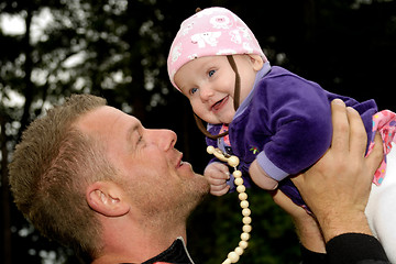 Image showing Happy baby and father