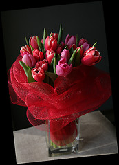 Image showing bouquet  of tulips 