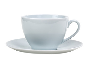 Image showing White cup and saucer