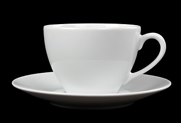 Image showing white cup and saucer