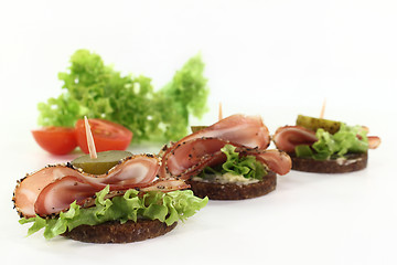 Image showing canape mit bacon