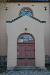 Image showing church door