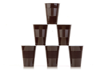 Image showing Cups arranged on white. 