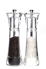 Image showing Glass salt and pepper 