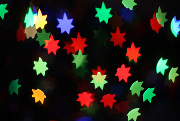 Image showing neon stars holiday background