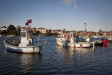 Image showing Quay flooded after storm