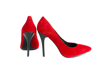 Image showing red female shoes