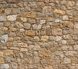 Image showing Ancient stone wall texture