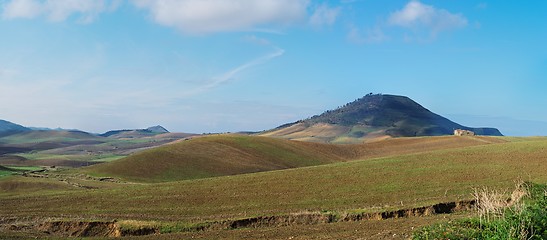 Image showing Rural landscape in Sicily, Italy, in the morning