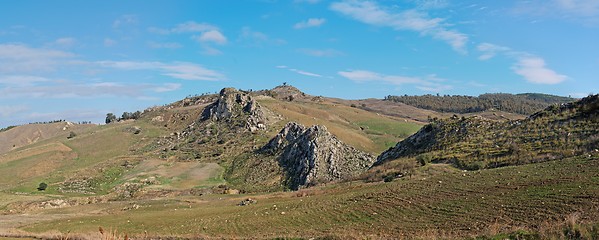 Image showing Rural landscape in Sicily, Italy, in the morning