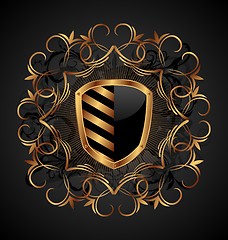 Image showing ornate heraldic shield