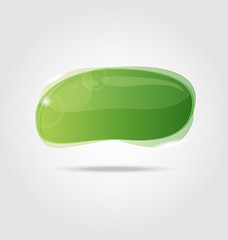 Image showing abstract glossy speech bubble isolated