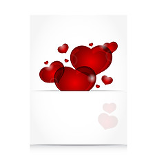 Image showing romantic letter with cute hearts