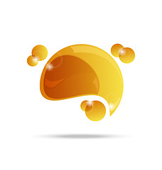 Image showing abstract yellow speech bubble isolated