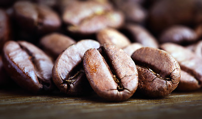 Image showing macro shot of coffee bean