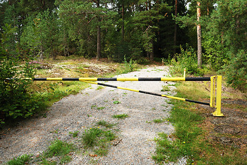 Image showing forest road closed to protect wildlife  