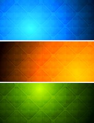 Image showing Vibrant abstract banners