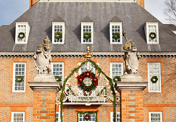 Image showing Entrance to Governors palace in Williamsburg