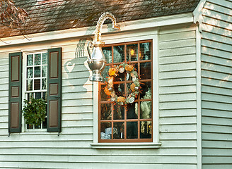 Image showing Old houses in Colonial Williamsburg