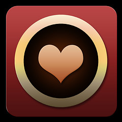 Image showing Valentine Heart Icon for pad or phone